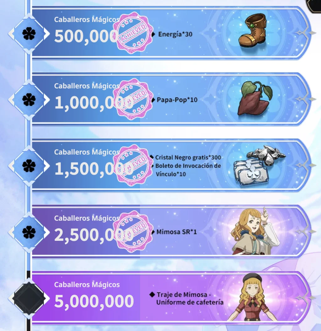 ¡Pre-Registro de Black Clover M e increibles recompensas!