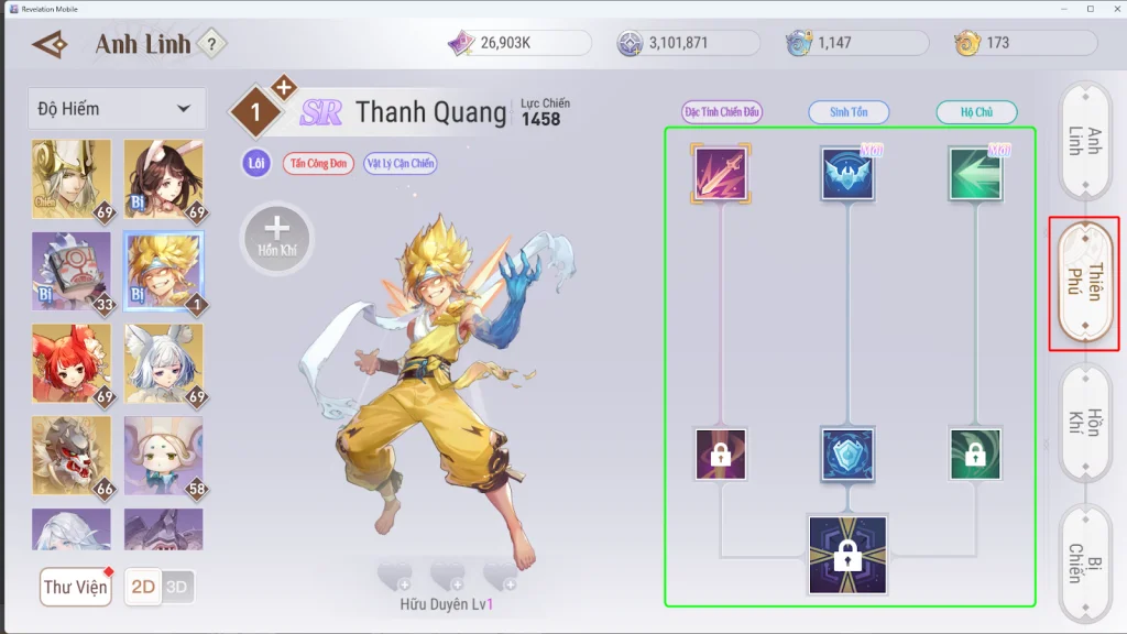 『HƯỚNG DẪN』Revelation - Thiên Dụ VNG nhiệm vụ mở thiên phú Anh Linh và rương ẩn Sườn Mây