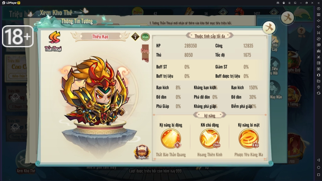 『HƯỚNG DẪN』Lục Giới Phong Thần: Top Tướng Quốc Dân Team Nhân.