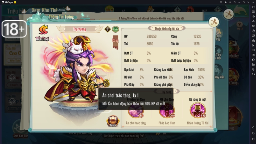 『HƯỚNG DẪN』Lục Giới Phong Thần: Top Tướng Quốc Dân Team Nhân.