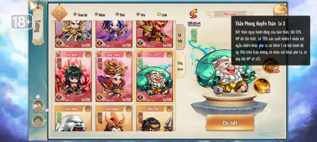 『HƯỚNG DẪN』Lục Giới Phong Thần: Top Nhân Vật Quốc Dân Team Linh