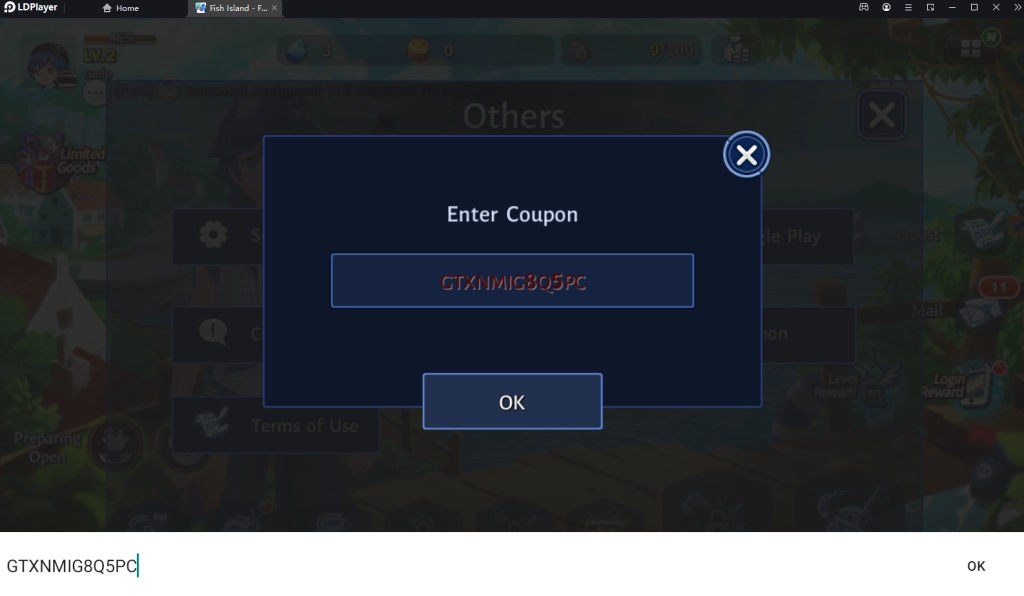 Fish Island Fishing Paradise (SEA) แจก Giftcode ใหม่มากมายพร้อมวิธีกรอกบน LDPlayer9