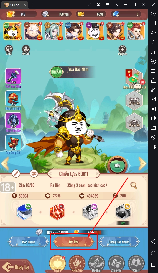 『HƯỚNG DẪN』Nâng cấp tướng, tăng lực chiến - Đại Náo Ô Long Viện