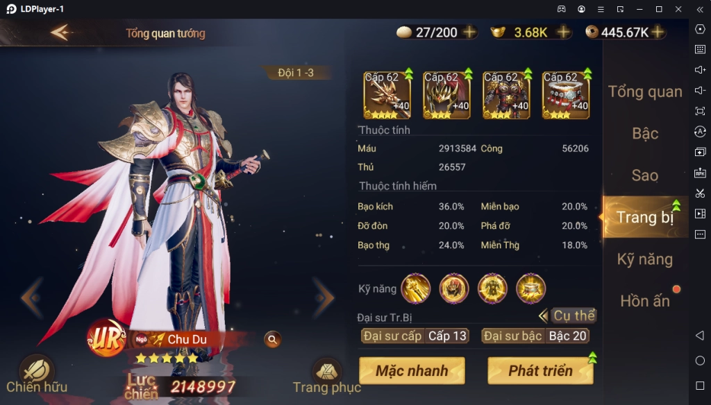 『HƯỚNG DẪN』Cái Thế Tranh Hùng: Xây Dựng Đội Hình “Hỏa Thiêu” - Ngô Quốc