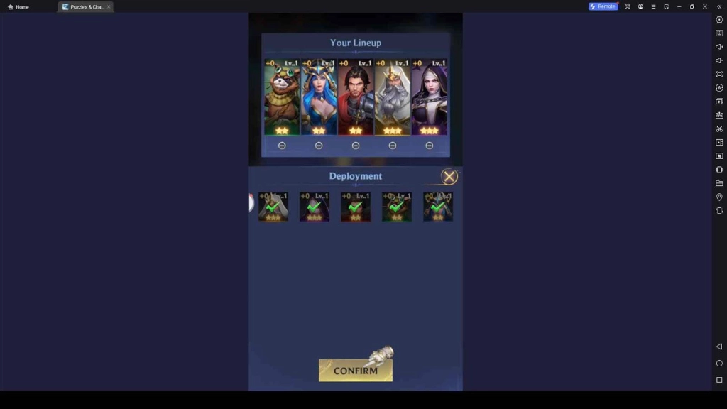 Battle Lineup