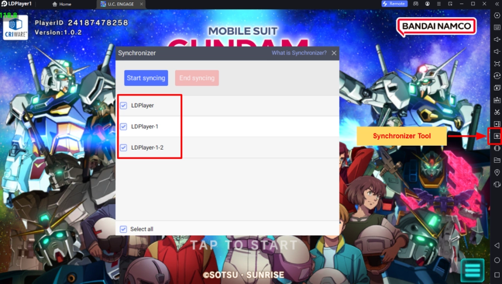 MOBILE SUIT GUNDAM U.C. ENGAGE (Global) แนะนำวิธีผูก & รีไอดี แบบโครตเร็ว 4 เท่าพร้อมตัวที่ควรเลือกฟรีใช้ยาวๆ บน LDPlayer9