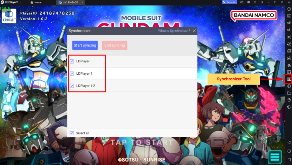 MOBILE SUIT GUNDAM U.C. ENGAGE (Global) แนะนำวิธีผูก & รีไอดี แบบโครตเร็ว 4 เท่าพร้อมตัวที่ควรเลือกฟรีใช้ยาวๆ บน LDPlayer9