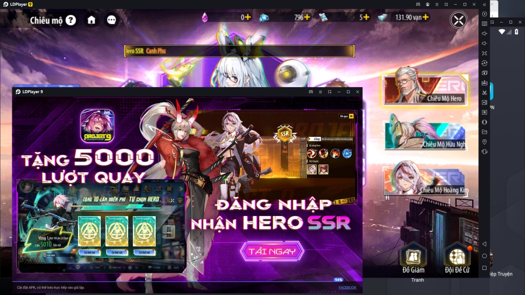 『HƯỚNG DẪN』Reroll PROJECT 9: Thiên Đường Giả Lập nhiều tài khoản nhanh và gọn trên PC