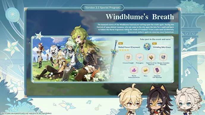 Genshin Impact 3.5 : Date de sortie, bannières et détails de l'événement