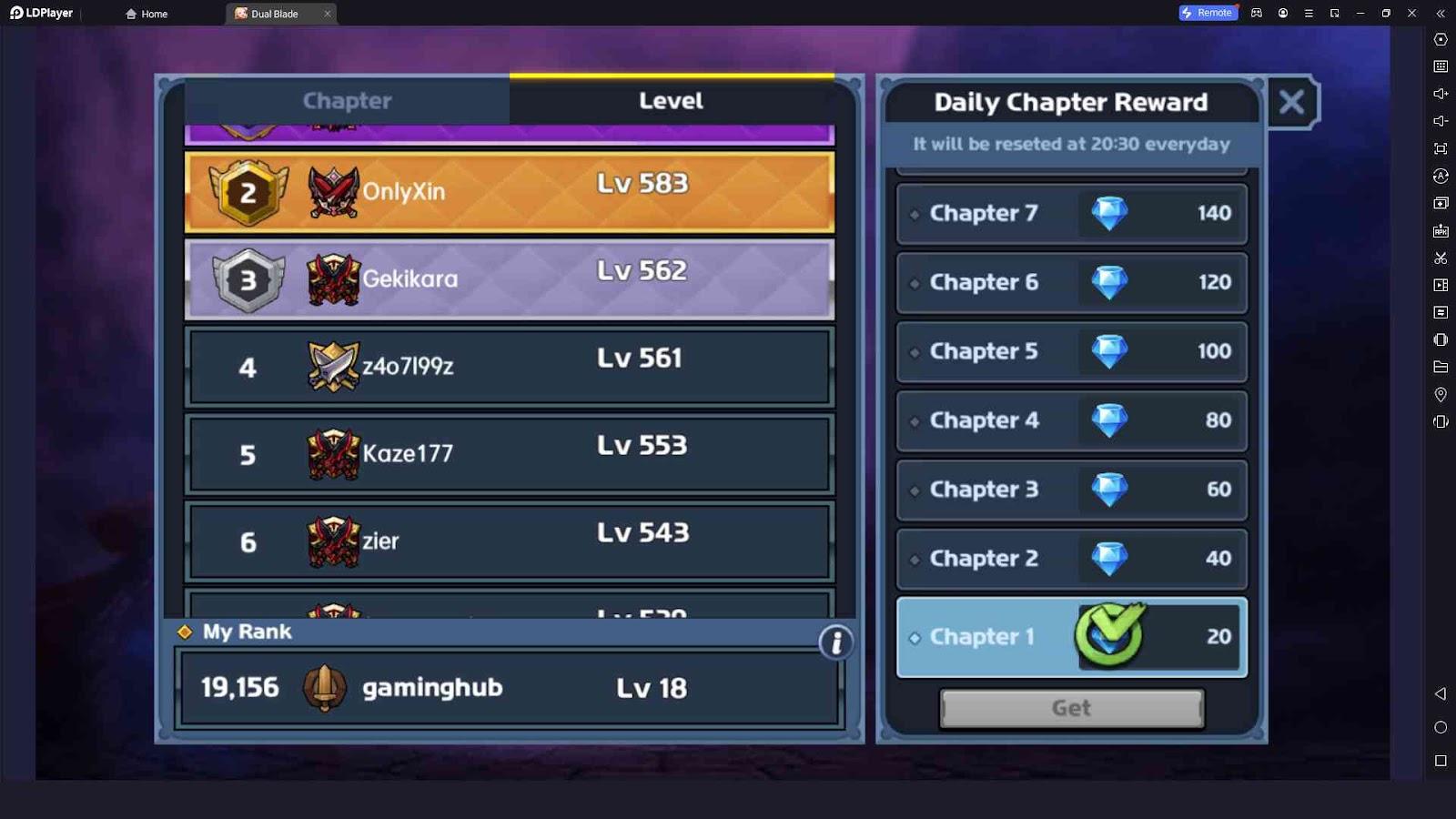 Promote Your Rank in Dual Blader : Idle Action RPG