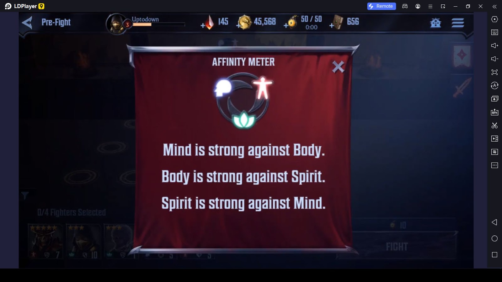 Affinity System of the Mortal Komba