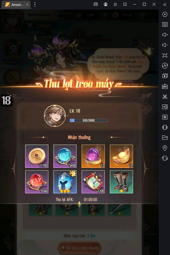 『HƯỚNG DẪN』Huyễn Tướng 3Q: Hướng Dẫn Tân Thủ Chơi Chuẩn Đầu Game