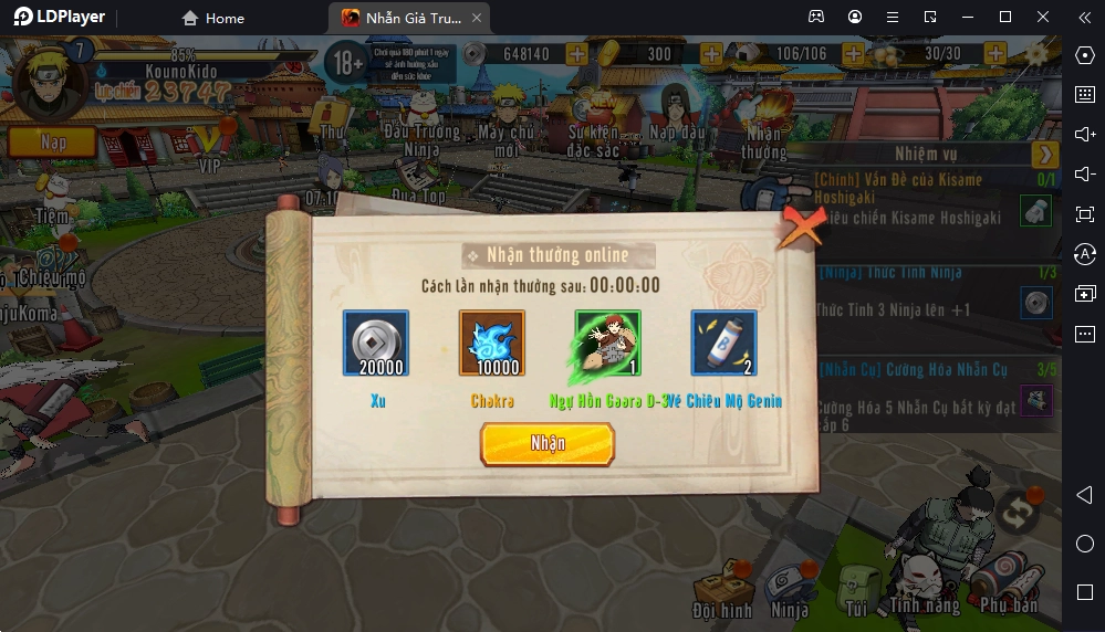 『HƯỚNG DẪN』Nhẫn Giả Truyền Thuyết Mobile: Hướng Dẫn Tân Thủ Kiếm Tài Nguyên Hiệu Quả