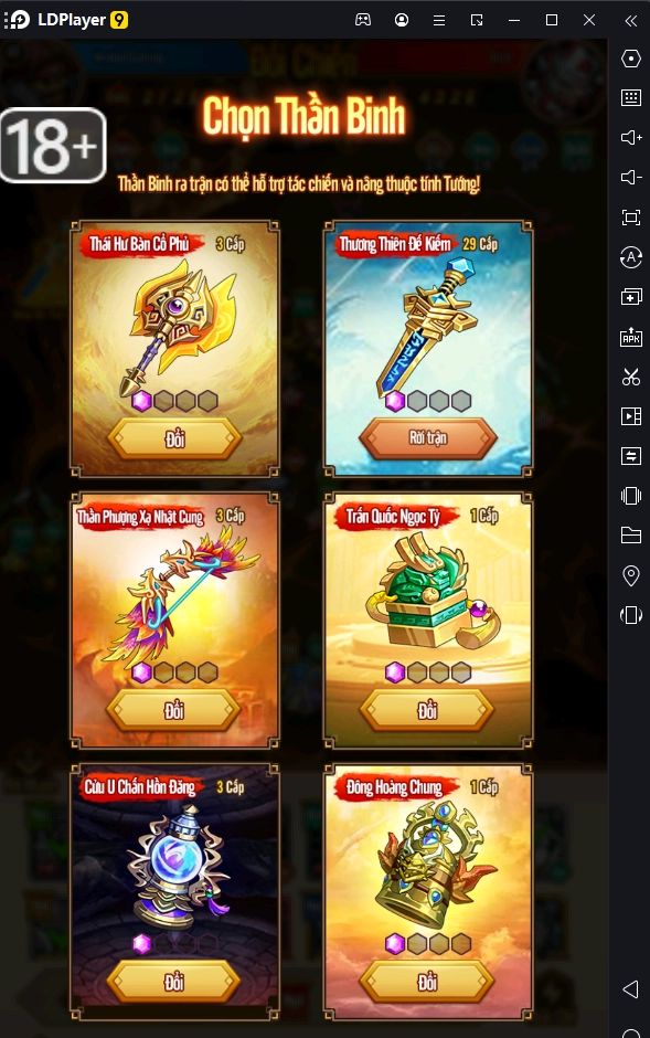 『HƯỚNG DẪN』Tam Quốc Chess: Sử Dụng Thần Binh Chuẩn Và Một Số Lưu Ý