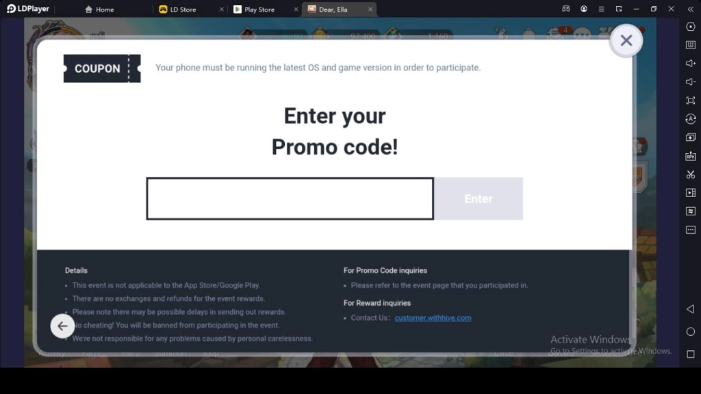 Working Dear, Ella Redeem Codes
