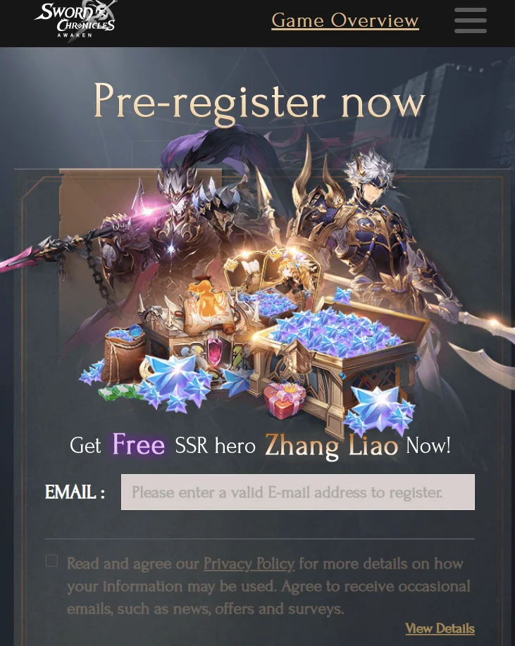 Sword Chronicles : Awaken (Global) เกม 3 ก๊กดีไซน์ดีเปิด Pre-registration แล้ววันนี้!!