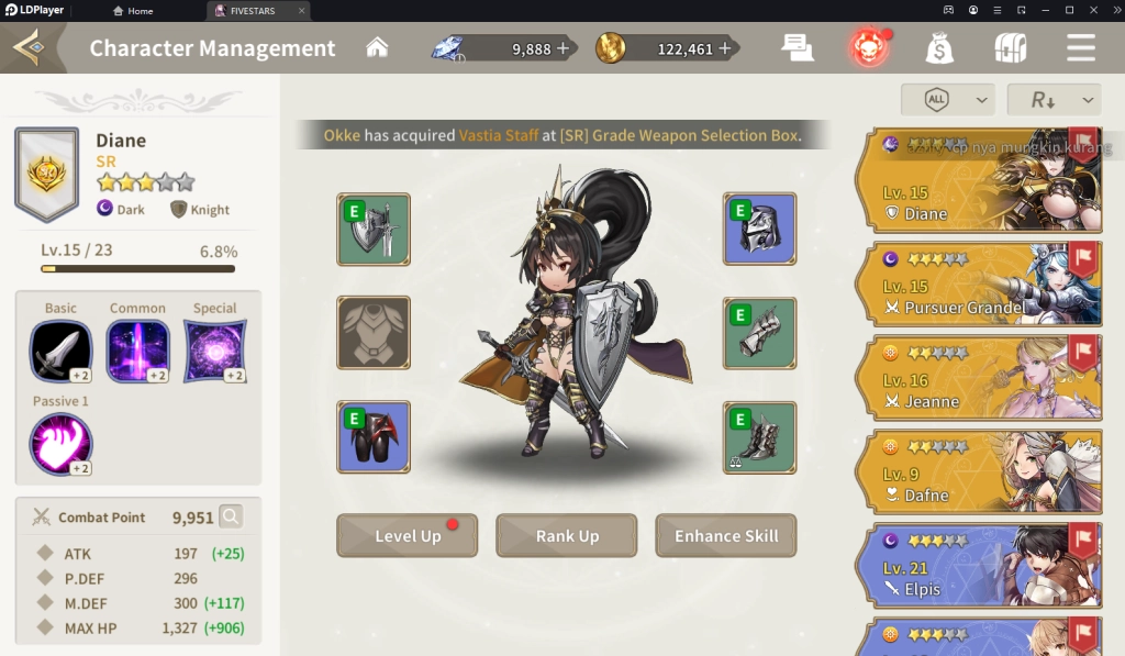 Five Stars (Global) แนะนำเทคนิค Reroll หาตัวละครพร้อมตั้งค่าบอทฟาร์มได้เร็วขึ้น บน LDPlayer9
