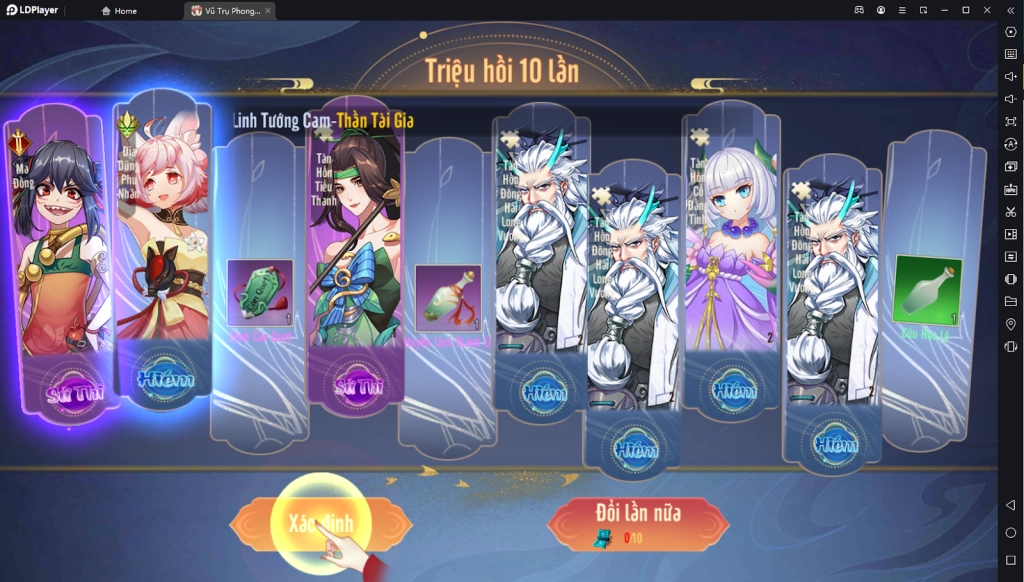 『HƯỚNG DẪN』 Vũ Trụ Phong Thần 3D : Cách reroll nhiều acc cực nhanh trên LDPlayer
