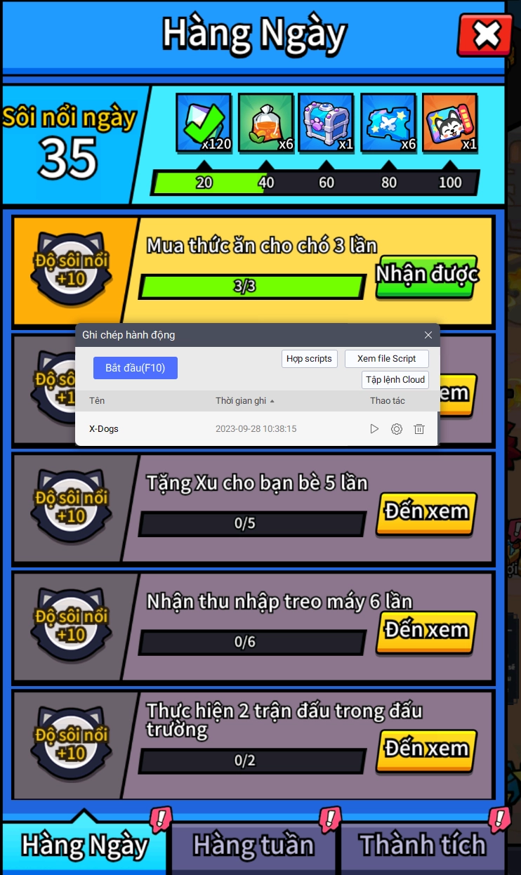 『HƯỚNG DẪN』Auto tự đánh tăng sát thương, auto nhiệm vụ ngày trong X-Dogs Siêu Khuyển trên LDPlayer