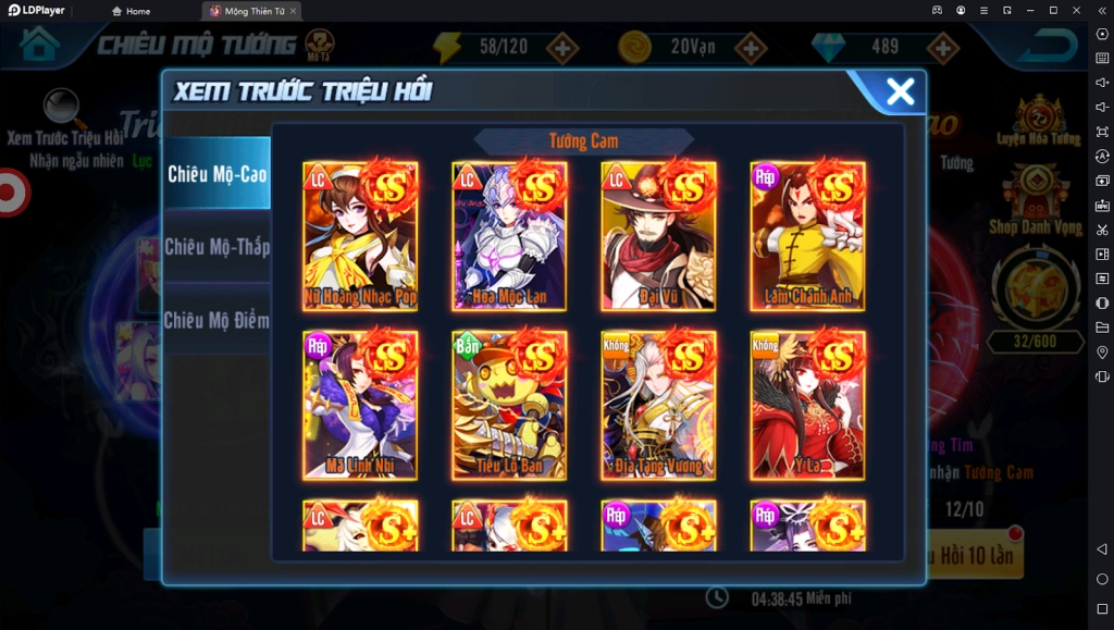 『HƯỚNG DẪN』Mộng Thiên Tử: Hướng Dẫn Tân Thủ Cách Chơi Chuẩn