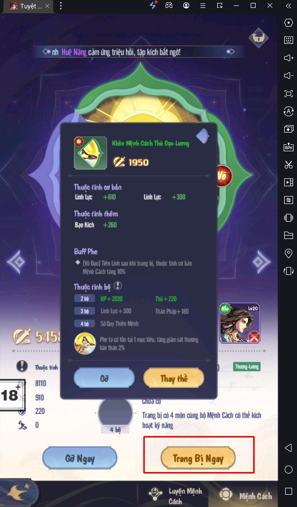 『HƯỚNG DẪN』Tuyệt Thế Cửu Thiên -&nbsp; Cách Nâng Cấp Tiên Linh Bá Đạo