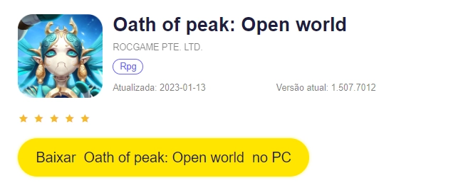 Confira o Oath of Peak: Open World NFT - O mais novo game Play To Earn!