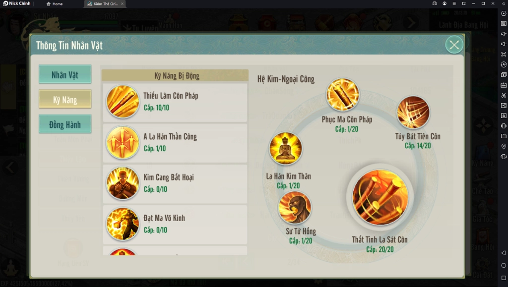 『HƯỚNG DẪN』Kiếm Thế Origin: Hướng Dẫn Build Sơ Lược Thiếu Lâm - Nâng Cấp Tiềm Năng Và Kỹ Năng