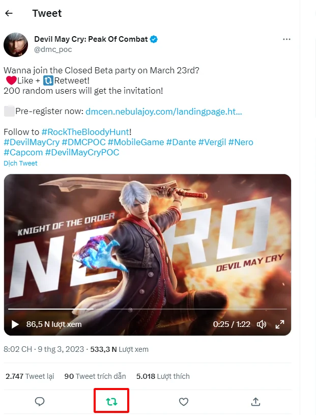 『GIỚI THIỆU』Devil May Cry Peak of Combat đăng ký trước CLosed Beta và hướng dẫn trải nghiệm bản Trung