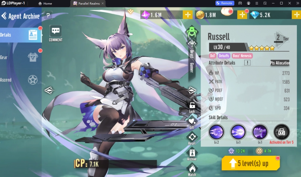 Parallel Realms (Global) เกม RPG จัดทีมตัวละครโมเอะหูแมววิธีรีไอดี Reroll หาตัวที่ใช่ สำหรับมือใหม่!! บน LDPlayer9
