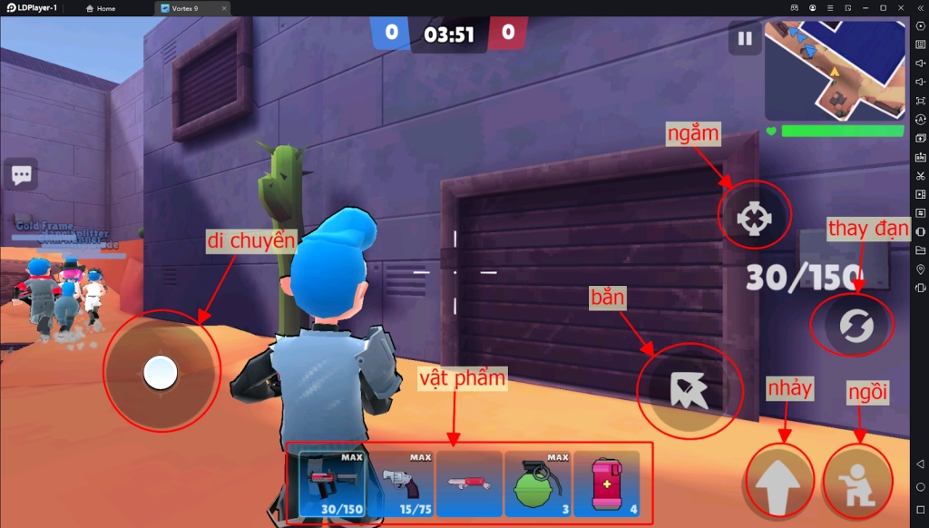 『HƯỚNG DẪN』Vortex 9: Hướng dẫn cách cài đặt phím ảo trên LDPlayer & Cách tải game trên PC