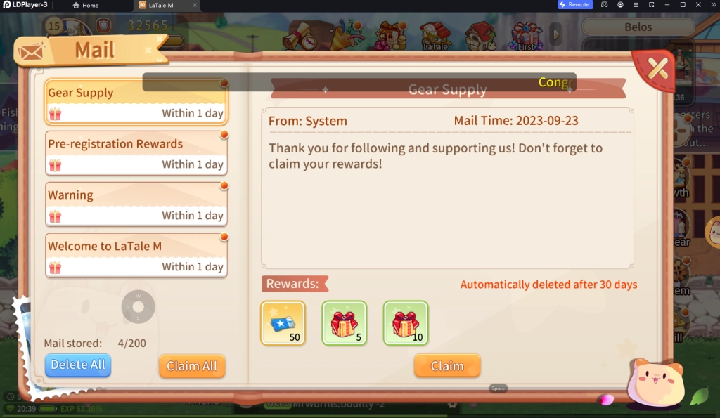 LaTale M (Global) แจก Giftcode (12 โค้ด) ไอเทมเพียบ!! อัปเดตเรื่อยๆ พร้อมวิธีกรอกบน LDPlayer9