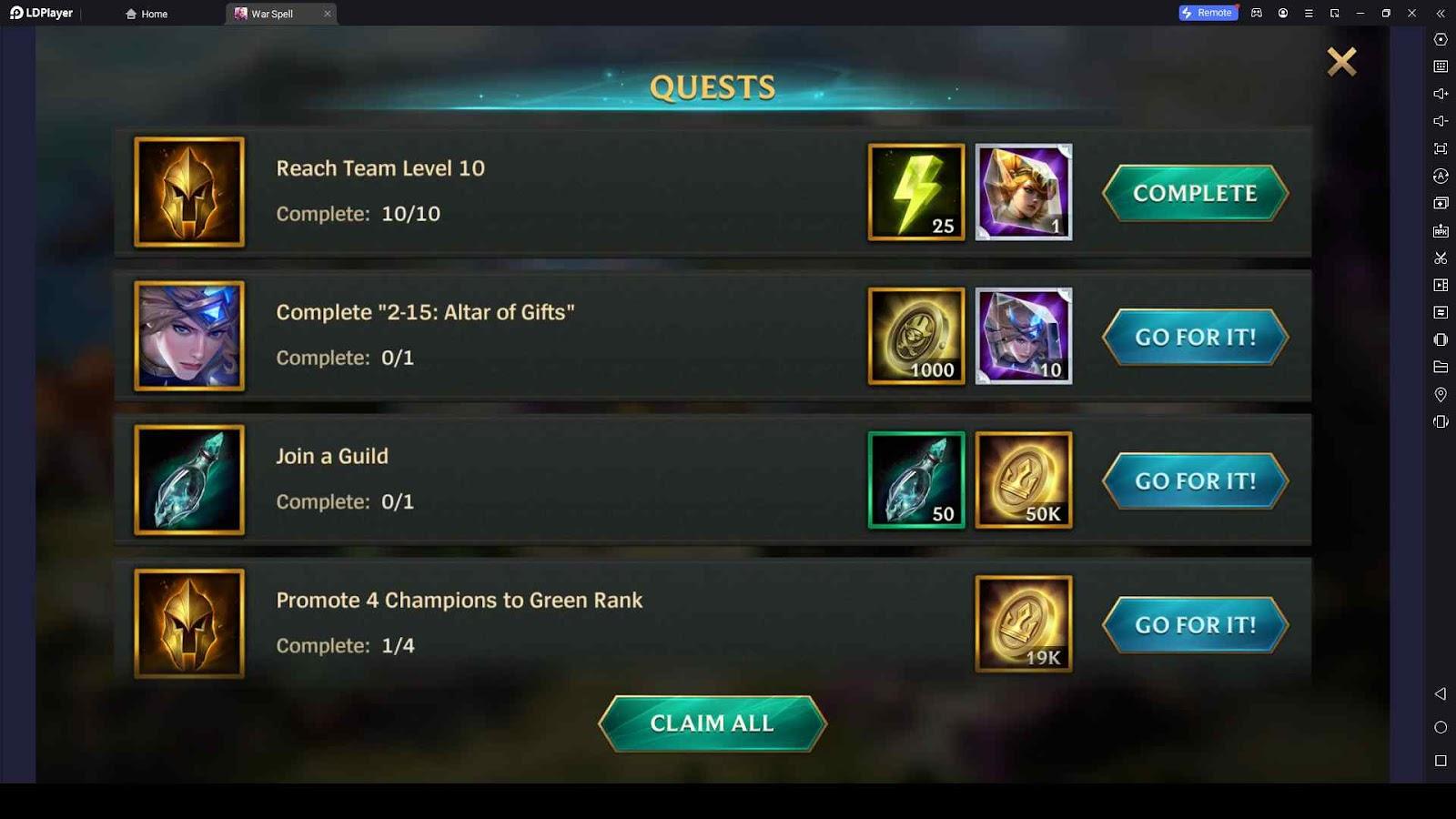 Completion of Daily Quests and Battle Pass Feats