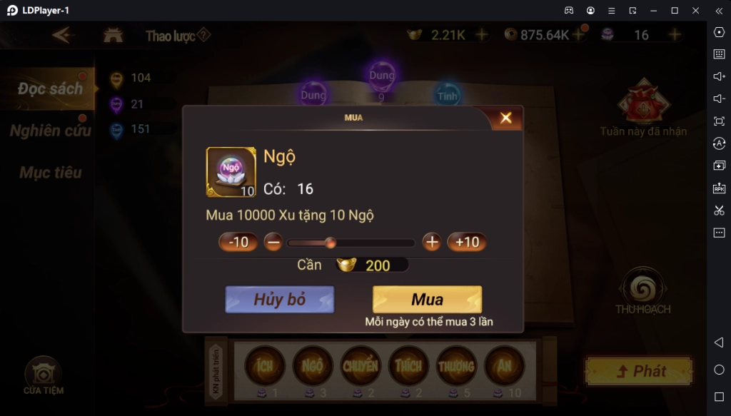 『HƯỚNG DẪN』Cái Thế Tranh Hùng: Kiếm Nhiều Điểm “Hằng” Trong Tính Năng Thao Lược