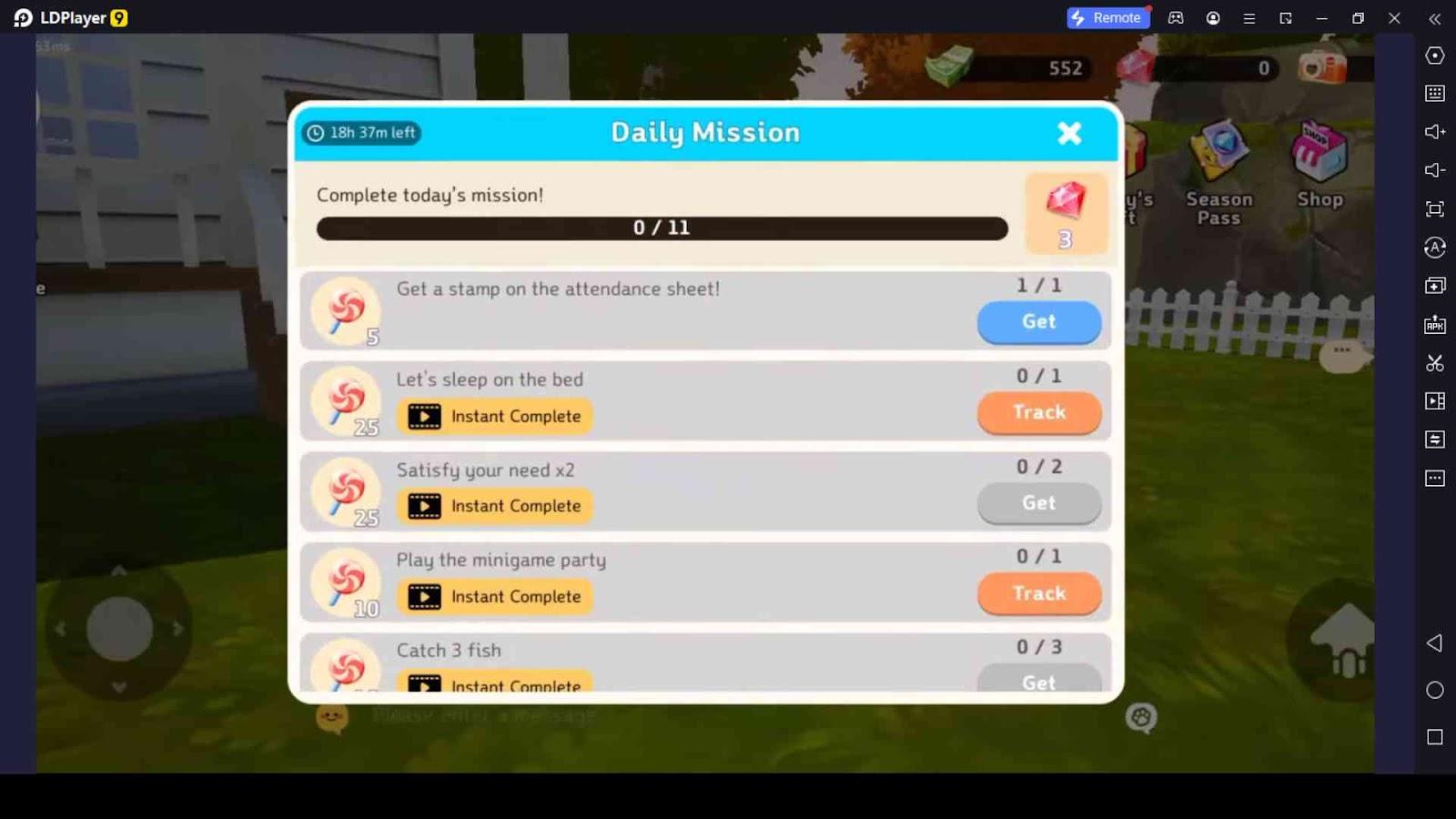 Daily Missions to Complete