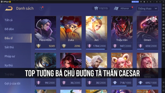 『HƯỚNG DẪN』LIÊN QUÂN MOBILE - TOP TƯỚNG SOLO ĐƯỜNG TÀ THẦN CAESAR HIỆU QUẢ