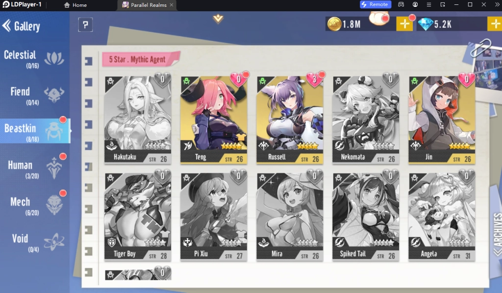 Parallel Realms (Global) เกม RPG จัดทีมตัวละครโมเอะหูแมววิธีรีไอดี Reroll หาตัวที่ใช่ สำหรับมือใหม่!! บน LDPlayer9
