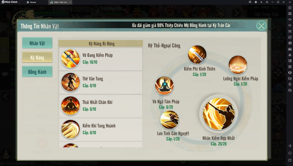 『HƯỚNG DẪN』Kiếm Thế Origin: Giới Thiệu Môn Phái Võ Đang & Hướng Dẫn Build Sơ Lược