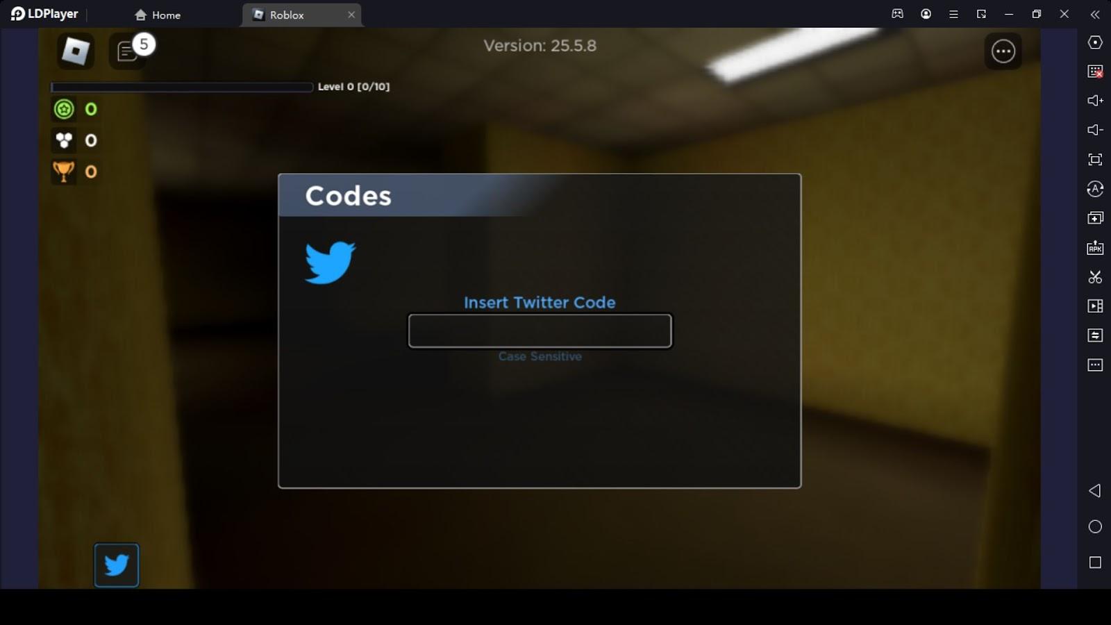 Roblox Twitter Code UI
