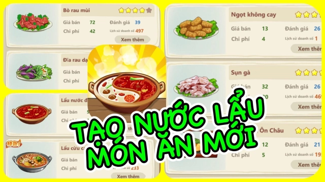 『HƯỚNG DẪN』Tiệm Lẩu Đường Hạnh Phúc: Cách Tạo Nước Lẩu Và Món Ăn & Cách tải game trên PC