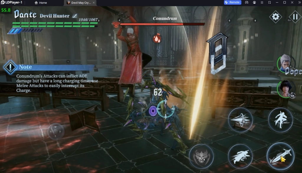 Devil May Cry M : Peak of Combat (Global) แนะนำวิธีตั้งค่า Controller และเล่นแบบ FULL HD 120 FPS บน LDPlayer9