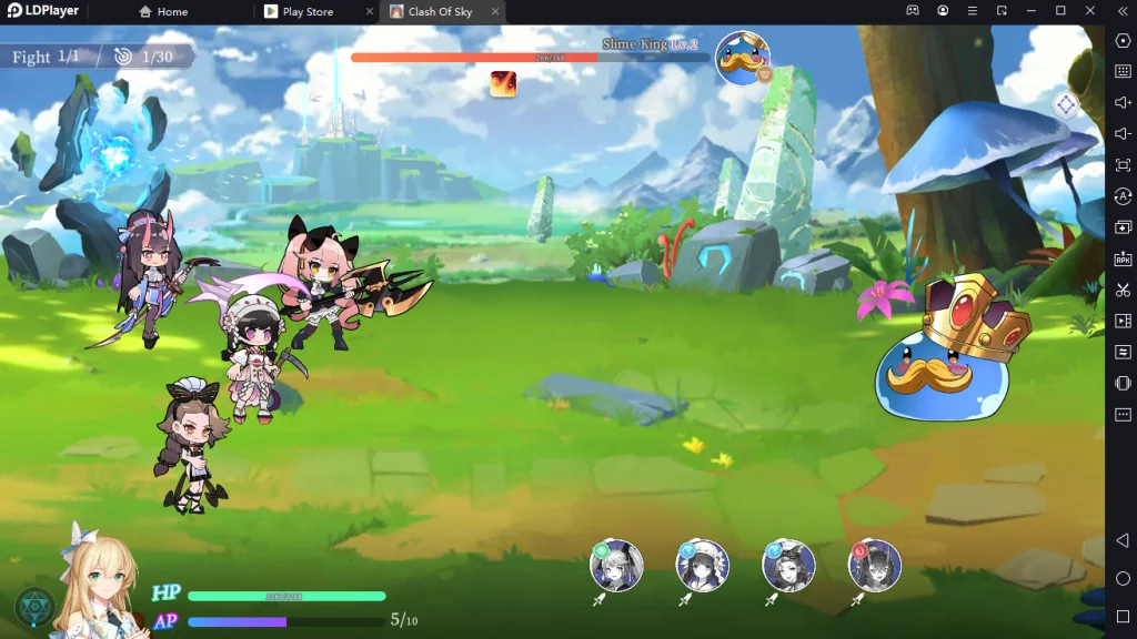 Clash of Sky เกมแนว Turn Based พร้อมระบบจีบสาว จัดทีมต่อสู้