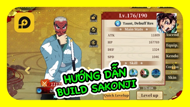 『HƯỚNG DẪN』Rage of Demon King: Hướng Dẫn Build Nhân Vật Sakonji Chuẩn