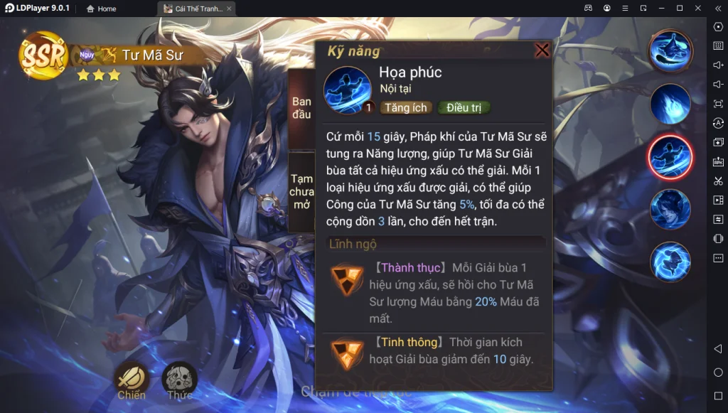 Garena Cái Thế Tranh Hùng: Hướng Dẫn Build Tư Mã Sư Chuẩn Và Đánh Giá Tổng Quát