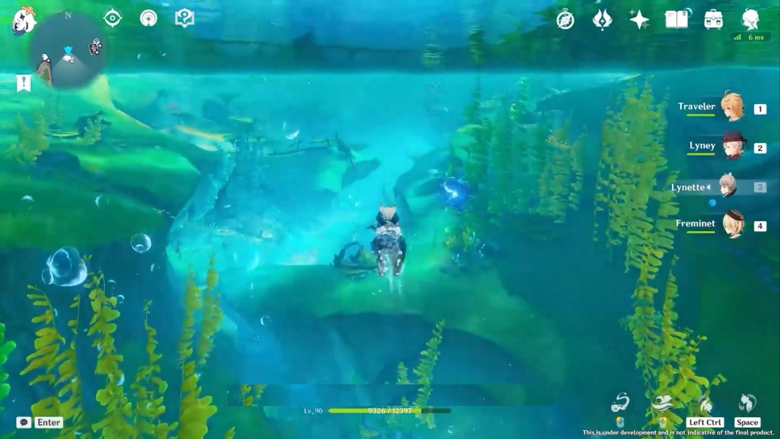 Underwater Gameplay in Genshin Impact Fontaine
