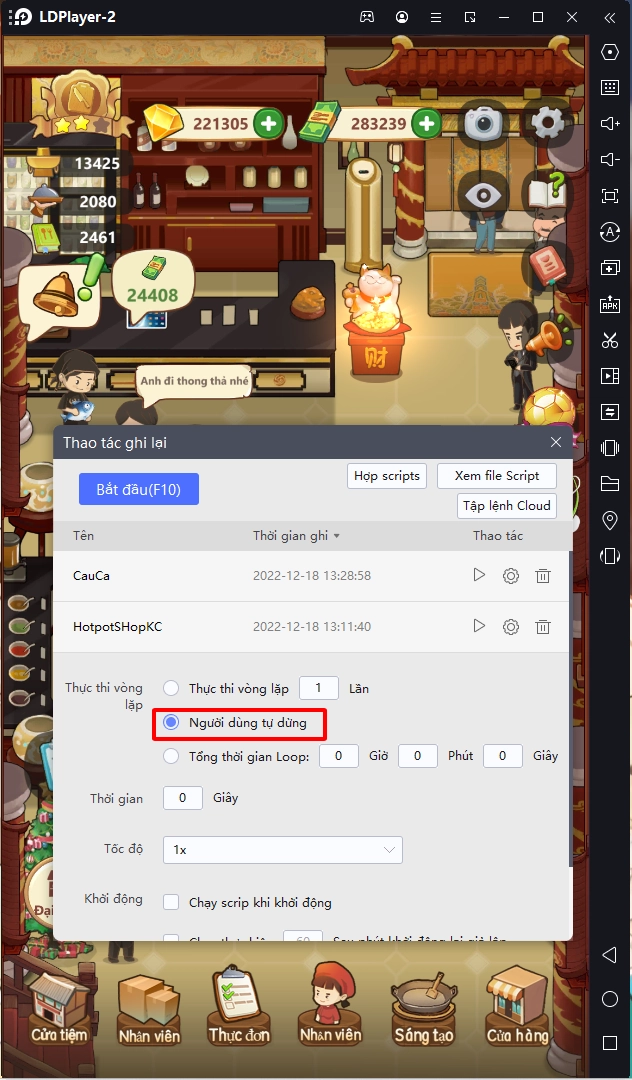 『HƯỚNG DẪN』TIỆM LẨU ĐƯỜNG HẠNH PHÚC và bí kíp AUTO toàn thư bằng công cụ LDplayer