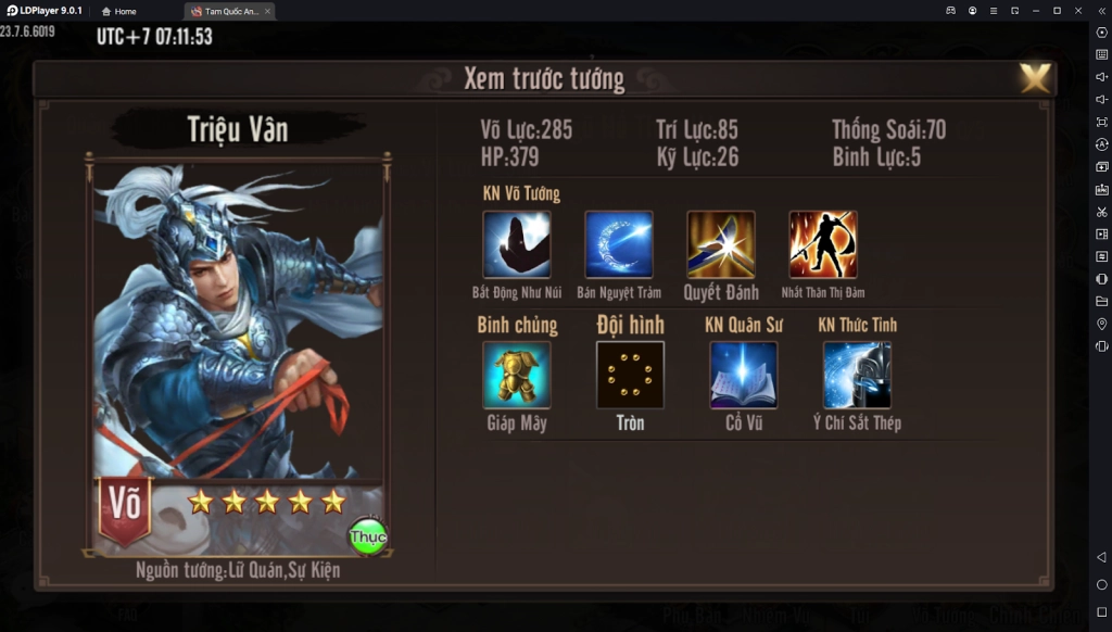 『HƯỚNG DẪN』TAM QUỐC ANH HÙNG TRUYỆN: Top 6 Tướng Mạnh Nhất Đầu Game