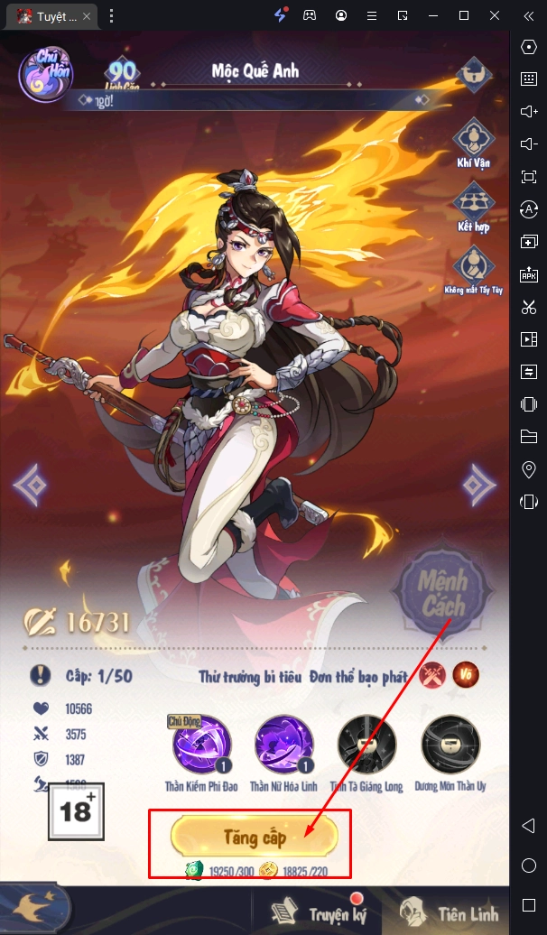 『HƯỚNG DẪN』Tuyệt Thế Cửu Thiên -&nbsp; Cách Nâng Cấp Tiên Linh Bá Đạo