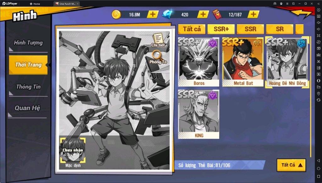 『HƯỚNG DẪN』Chi Tiết Metal Bat SSR+ One Punch Man The Strongest & cách tải game trên PC