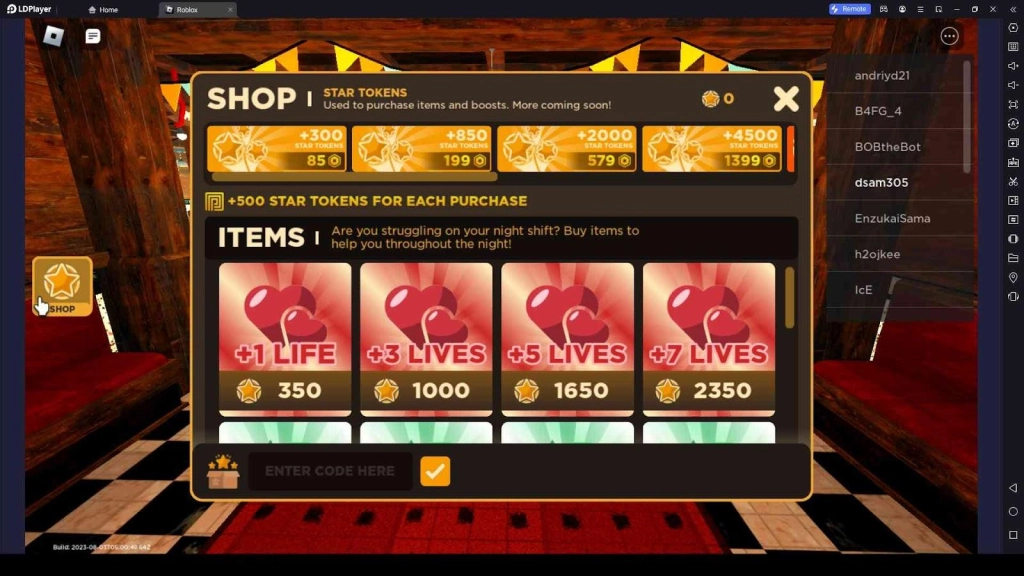 Roblox The Barnstars Codes: Survive the Horror - 2023 November