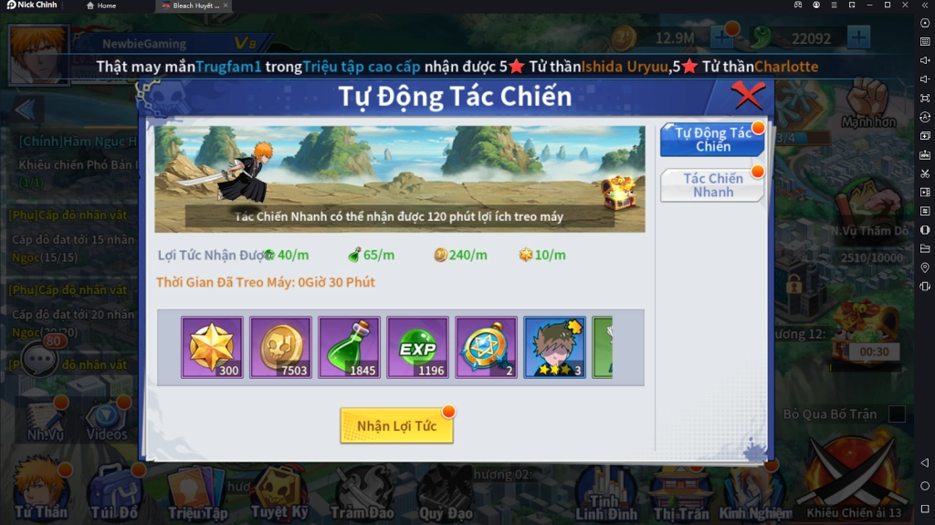 『HƯỚNG DẪN』Bleach Huyết Chiến: Hướng Dẫn Cách Chơi Hiệu Quả Giai Đoạn Đầu